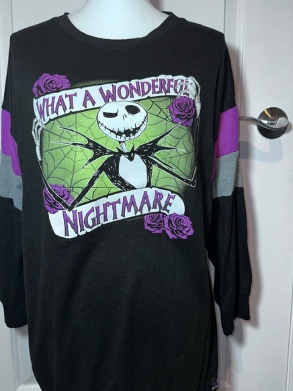 Black and Purple Graphic Women's Top